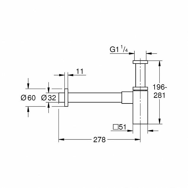 Фотография товара Grohe No design line Grohe 40564000Gr