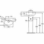 Раковина 35 см Ideal Standard Connect E791401