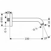 Держатель верхнего душа Hansgrohe 27412000HG