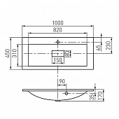 Комплект мебели 100 см, белая, Акватон Диор 100 1A167701DR010-K