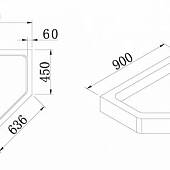 Душевой поддон 100х100 см Cezares TRAY-A-P-100-15-W