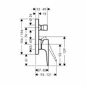 Смеситель для ванны Hansgrohe Metropol 32546140