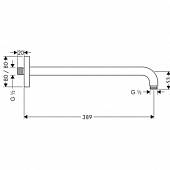 Держатель верхнего душа Hansgrohe 27446000HG