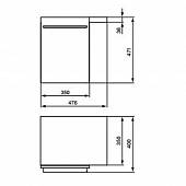 Боковой шкафчик 35 см, серый дуб, Ideal Standard Daylight K2221EG