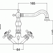 Смеситель для раковины (д.к) Migliore Arcadia ML.ARC-8334.CR