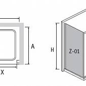 Душевой уголок 80х160 см, стекло матовое, RGW Passage PA-42 (RGW PA-12 + RGW Z-01) 01084286-21