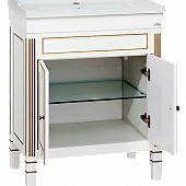 Комплект мебели 80 см, белая патина, Misty Женева 80 П-Жен01080-013Пр-K
