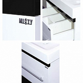 Комплект мебели 60 см, бело-черная, Misty Моника 60 П-Мон01060-2322Я-K