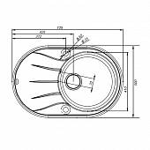 Мойка гранитная 770x500 мм, серая, Iddis Kitchen G K12G771i87