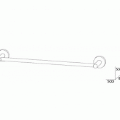 Полотенцедержатель 50 см ArtWelle Harmonie HAR 027