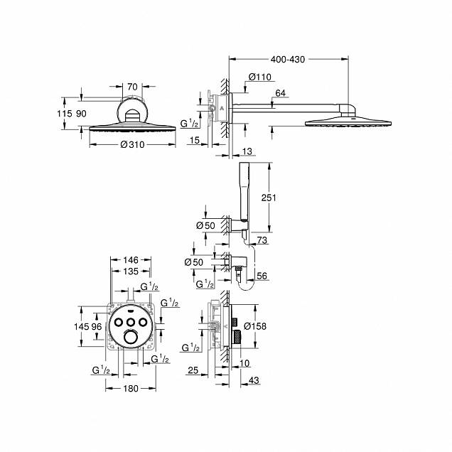 Фотография товара Grohe Grohtherm SmartControl 34705000Gr