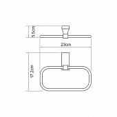 Полотенцедержатель 23 см WasserKraft Lopau K-6060