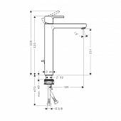 Смеситель для раковины (д.к) Hansgrohe Metropol S 14020000