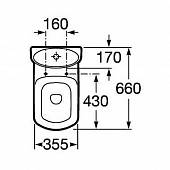 Сидение c крышкой плавное закрытие Roca Dama Senso Compacto 801512004