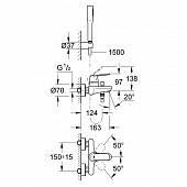 Смеситель для ванны Grohe Eurosmart Cosmopolitan 32832000