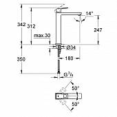 Смеситель для раковины Grohe Eurocube 23406000