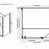 Душевая дверь в нишу с неподвижным элементом 120 см Am.Pm Inspire S W51G-E3D9-200-CT