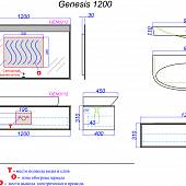 Тумба под раковину 120 см, миллениум серый, Aqwella Genesis GEN0112MG