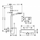 Душевая система Raindance Select Hansgrohe 27038000