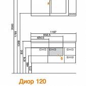 Тумба под раковину 119 см, бело-бордовая, Акватон Диор 120 1A110601DR940