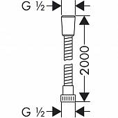Душевой шланг 2 м Hansgrohe Metaflex 28264000