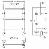 Полотенцесушитель водяной, золото, Margaroli Sole 4404703GON