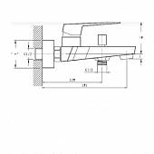 Смеситель для ванны, хром Rush Thira TR3635-44