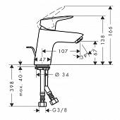 Смеситель для раковины (д.к) Hansgrohe Logis 71078000