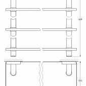 Полка 3-х ярусная 40 см Ellux Avantgarde AVA 041