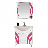 Комплект мебели 80 см, розовый, 3 ящика, Misty Каролина 80 П-Крл01080-2953Я-K