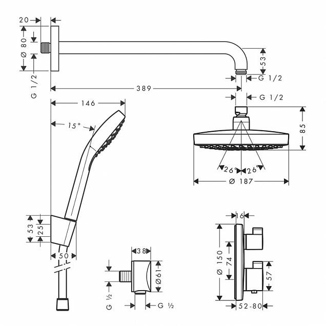 Фотография товара Hansgrohe Croma Select E 27294000