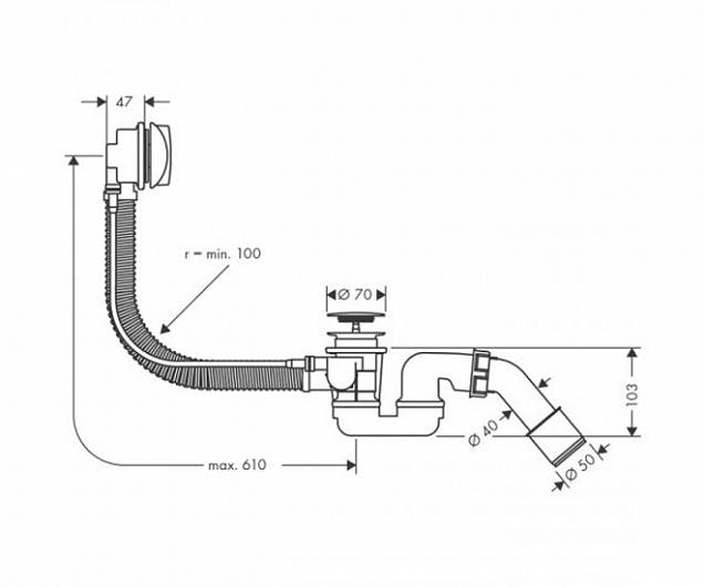 Фотография товара Hansgrohe No design line Hansgrohe 58143000