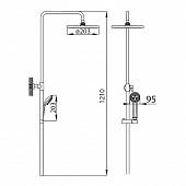 Душевая система, хром, Milardo 2403F21M76