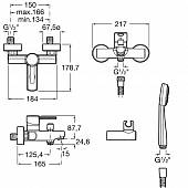 Смеситель для ванны Roca Targa 5A0160C0M