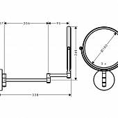 Зеркало косметическое Hansgrohe Logis Universal 73561000