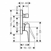 Смеситель для ванны Hansgrohe Metropol 32545700