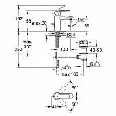 Смеситель для раковины (д.к) Grohe Eurostyle Cosmopolitan 23037002