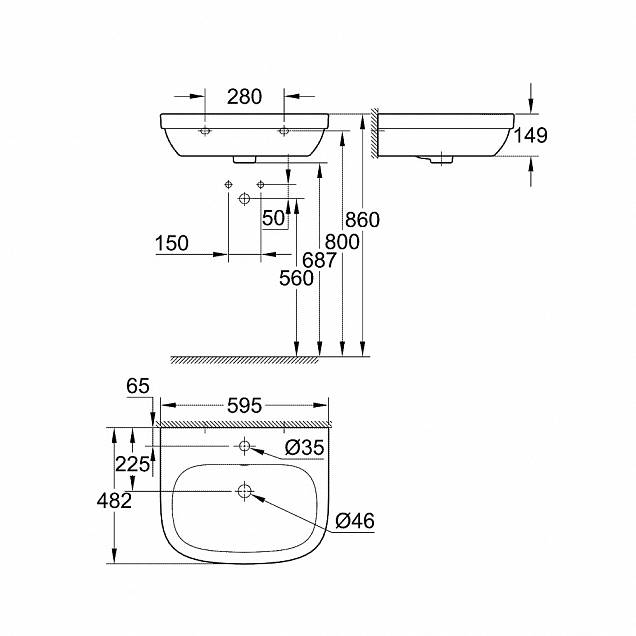 Фотография товара Grohe Euro Ceramic 3933500HGr