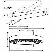 Верхний душ 36 см Hansgrohe Rainfinity 26230700