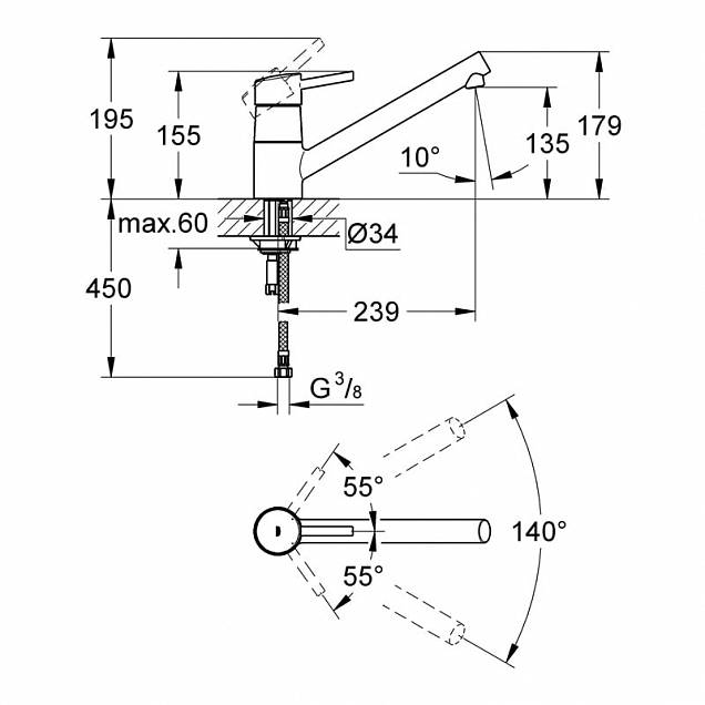 Фотография товара Grohe Concetto 32659DC1Gr