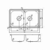 Мойка из нержавейки 780х480 мм, шелк, Iddis Strit STR78S2i77