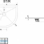 Душевой поддон 90х90 см, серый, RGStone Tray ST/R-099G 14153099-02