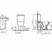 Унитаз компакт, микролифт Vitra Diana 9816B003-7201