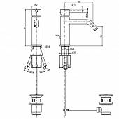 Смеситель для раковины (д.к.), черный матовый, M&Z MZ-Expo MZE00210