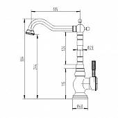 Смеситель для кухни, бронза Lemark Jasmine LM6645ORB