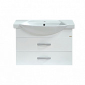 Комплект мебели подвесной 75 см, белая, с 2 ящиками, Misty Монро 75 Э-Мнр01075-011П2Я-K