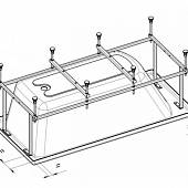 Монтажный комплект 170х70 см Roca Easy ZRU9302907