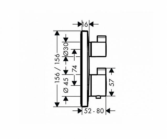 Фотография товара Hansgrohe Ecostat Square 15714340