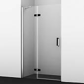 Душевая дверь 120 см, левая, хром/черный, WasserKRAF Aller 10H05LBLACK