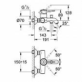 Смеситель для ванны Grohe BauClassic 32865000